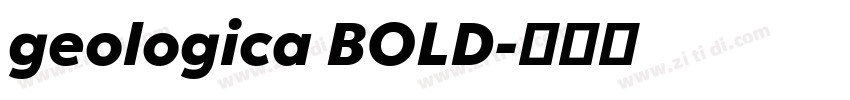 geologica BOLD字体转换
